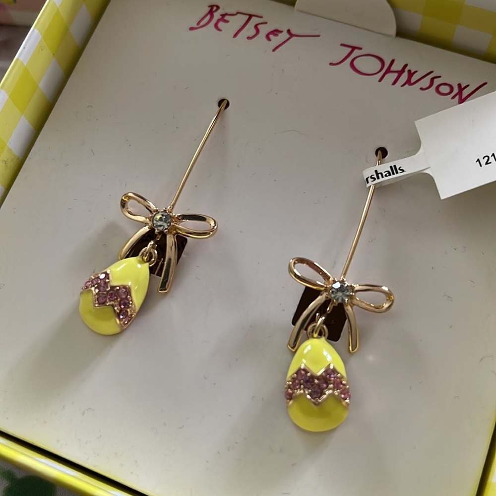 Easter egg earrings, French hooks - Picture 2 of 3